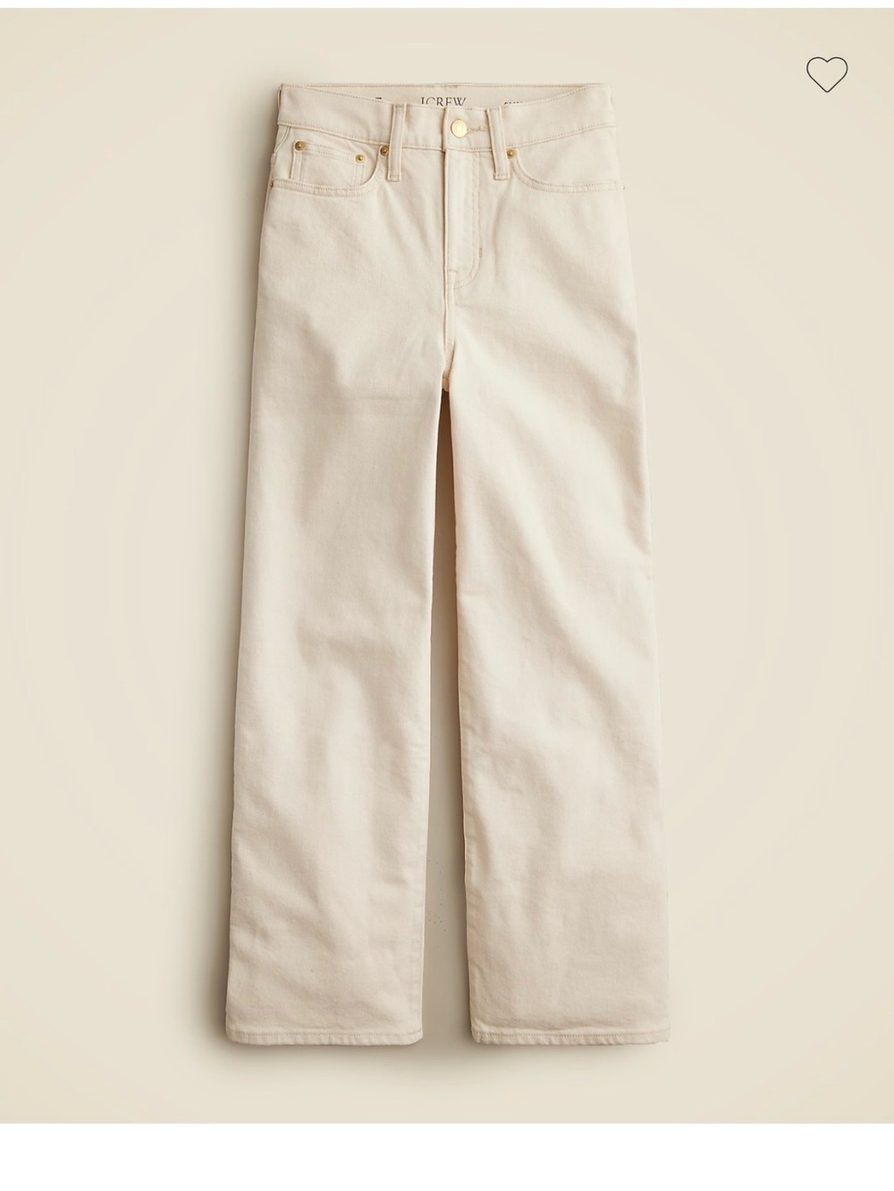 J. Crew Slim Wide Leg Jeans Ecru 28 NWT
